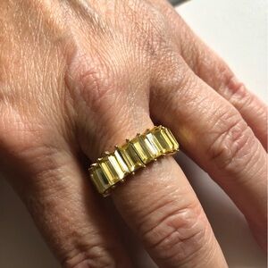 Faux Citrine stone Costume Jewellery eternity band